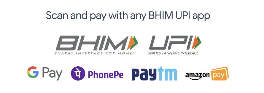 BHIM UPI — Google Pay, PhonePe, Paytm, Amazon Pay